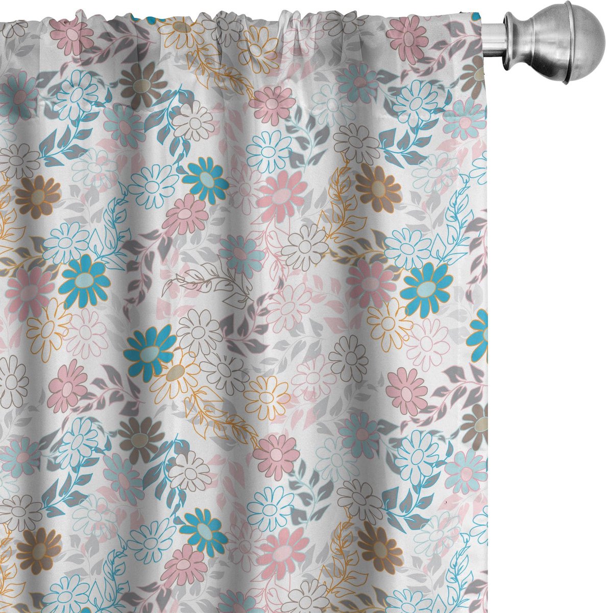 ABAKUHAUS Gordijnen – 2x Panelen 150x245 cm – Meerkleurig Mikrofaser Mehrfarbig