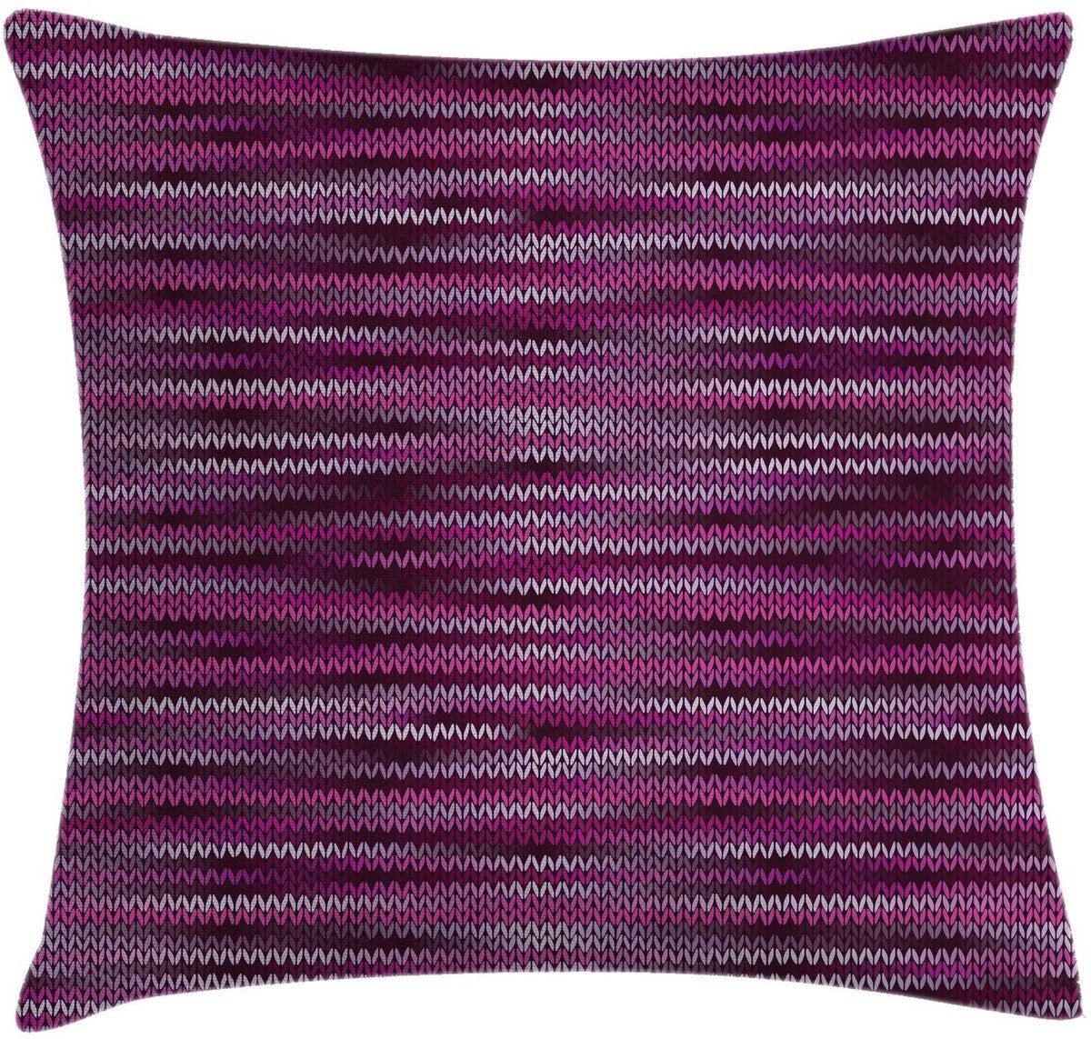 ABAKUHAUS Magenta Kussenhoes – Vintage Breiwerk – 60x60 cm – Tweezijdig bedrukt Fuchsienfarben Violett