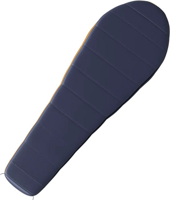 Husky mummyslaapzak ThermoPro Fuego -5°C - 210 x 85 cm - Blauw met Mosterd van Merkloos — afbeelding 3