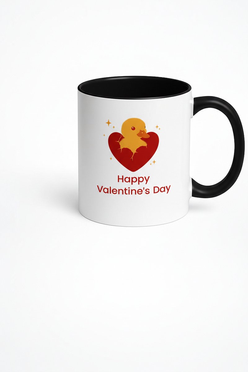 Valentijnsdag Mok 'Lief Kuiken in Hart' - Happy Valentine's Day Cadeau Beker
