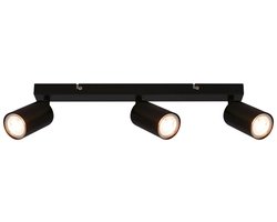 B.K.Licht - EEK A Opbouwspots - plafondspots - spotjes draaibaar - warm lich licht - 44cm - zwart