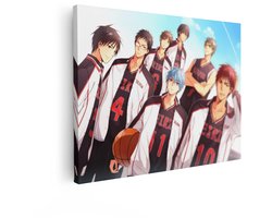 Artaza Canvas Schilderij Kuroko No Basket - 120x90 cm - Anime Wanddecoratie Seirin - Muurdecoratie Basketbal - Schilderijen Jongenskamer