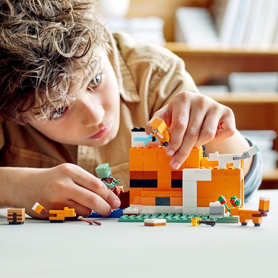 LEGO Minecraft 21178 Le Refuge du Renard, Jouet de Construction