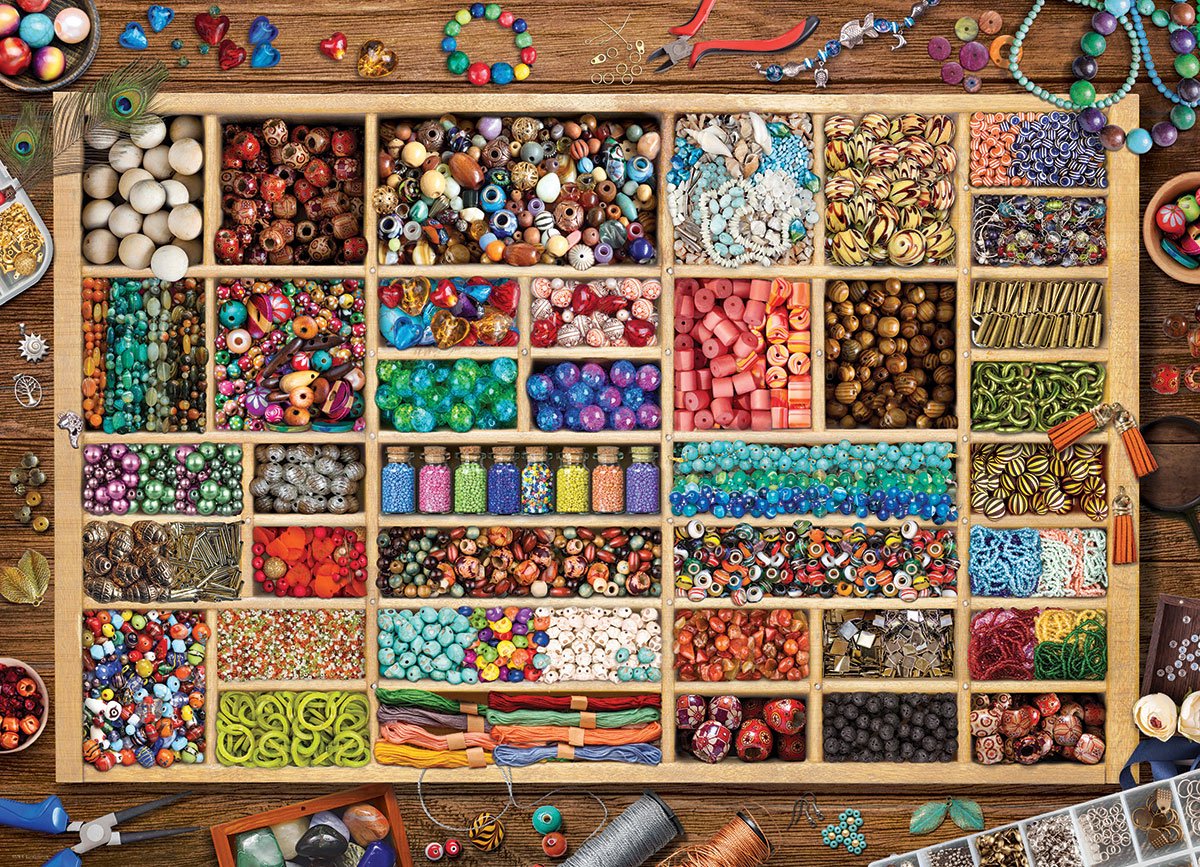 Eurographics puzzel kralen collectie - 1000 stukjes legpuzzel.