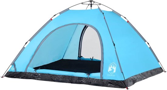 vidaXL - Tent - 5-persoons - snelontgrendeling - blauw van Vidaxl — afbeelding 5