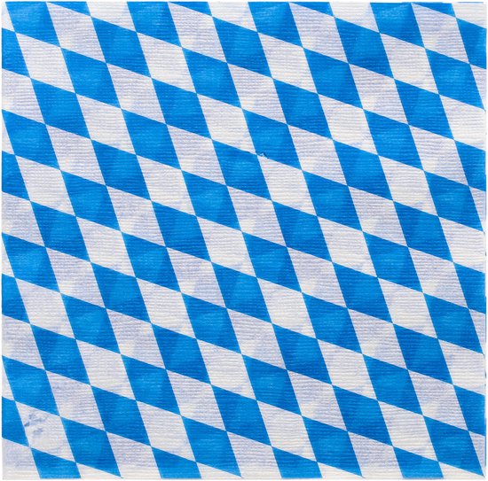 Oktoberfest vlag Beieren servetten - 200x stuks - Tafel decoratie feestartikelen van Bayern - Papier