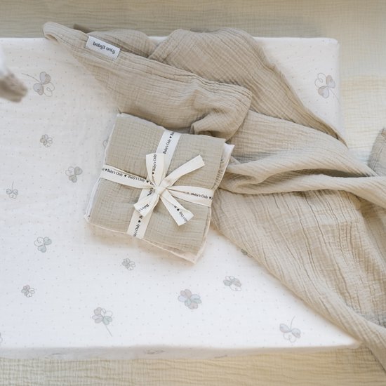 Baby's Only Hydrofiele doek Tender - Linen/Clover - 65x65 cm van Baby's Only — afbeelding 2