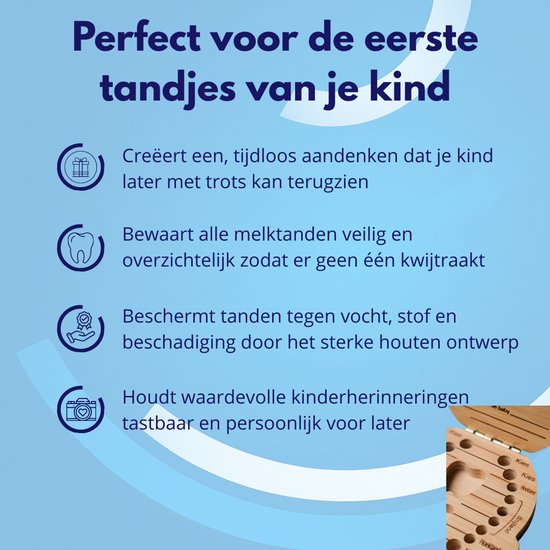 Knaak Houten Tandendoosje - Nederlandse versie - Compact - Meisje - Voor Melktanden - Nederlands van Knaak — afbeelding 4