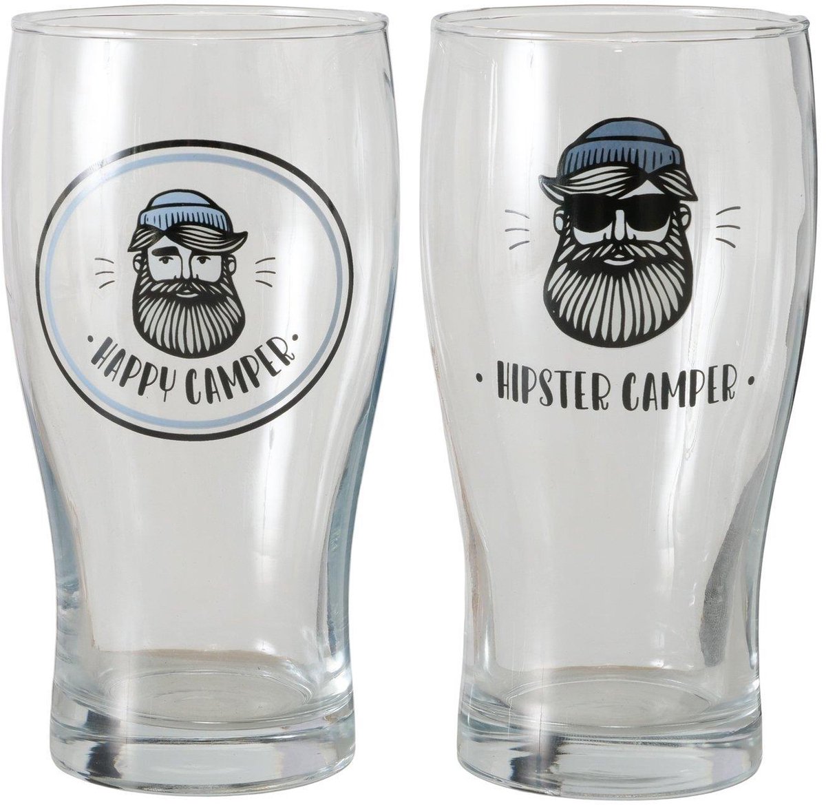 Boltze Home bierglas pintglas Camper 550ml multicolor vaatwasbestendig.