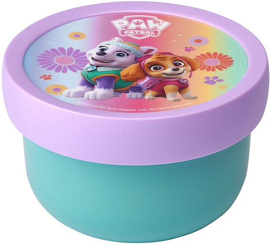 Mepal fruitbox Campus - 300 ml - Inclusief fruitvorkje - Sluit goed af - Snackdoosje - Paw Patrol Girls