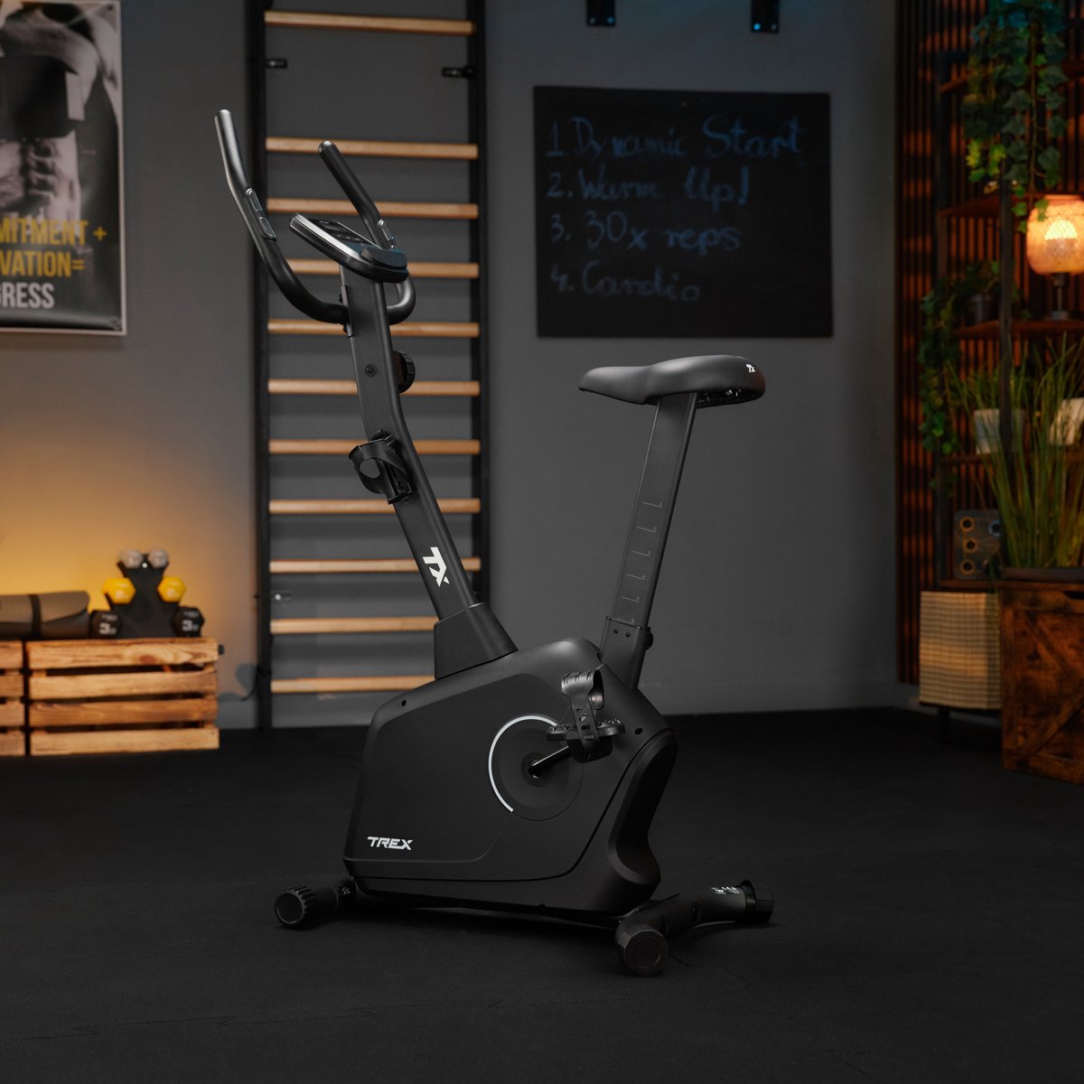 Trex Sport TX-380MB Rigon – Hometrainer – Magnetisch – Fitness Fiets – 8 Weerstandsniveaus – Fitnessapparaat voor Thuis – Hartslagmeter & LCD – 5 kg Vliegwiel – Max. 120 kg – Zwart thumbnail 5