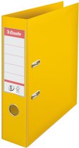 Esselte No.1 Kunststof A4 Ordner met Etikethouder - 2-Rings - Rugbreedte Van 75mm - Capaciteit van 500 Vel - Geel