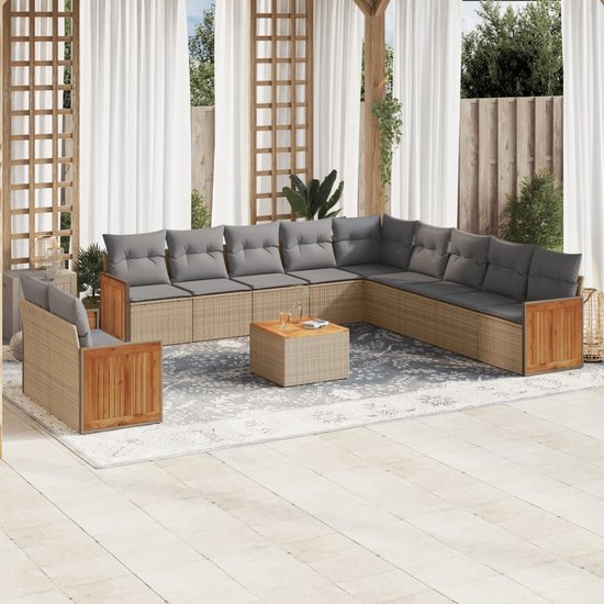 vidaXL-12-delige-Loungeset-met-kussens-poly-rattan-beige