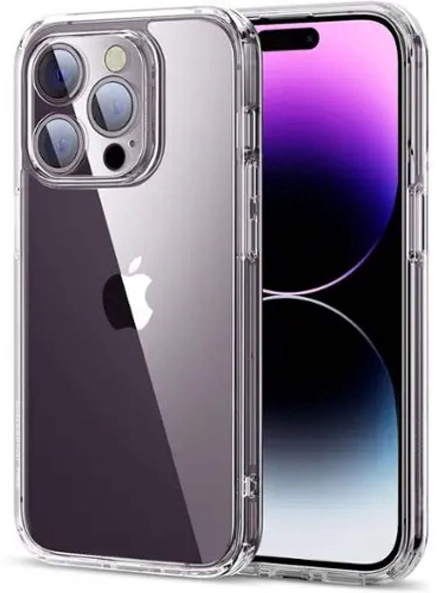Ceezs TPU Shock case geschikt voor iPhone 14 Pro – Transparant