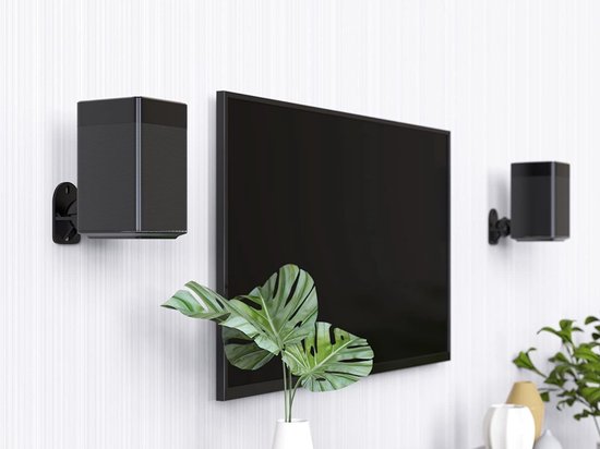 2pcs Zwarte Universele Muur Beugel voor Speakers - Geluidssysteem Beugels — afbeelding 2