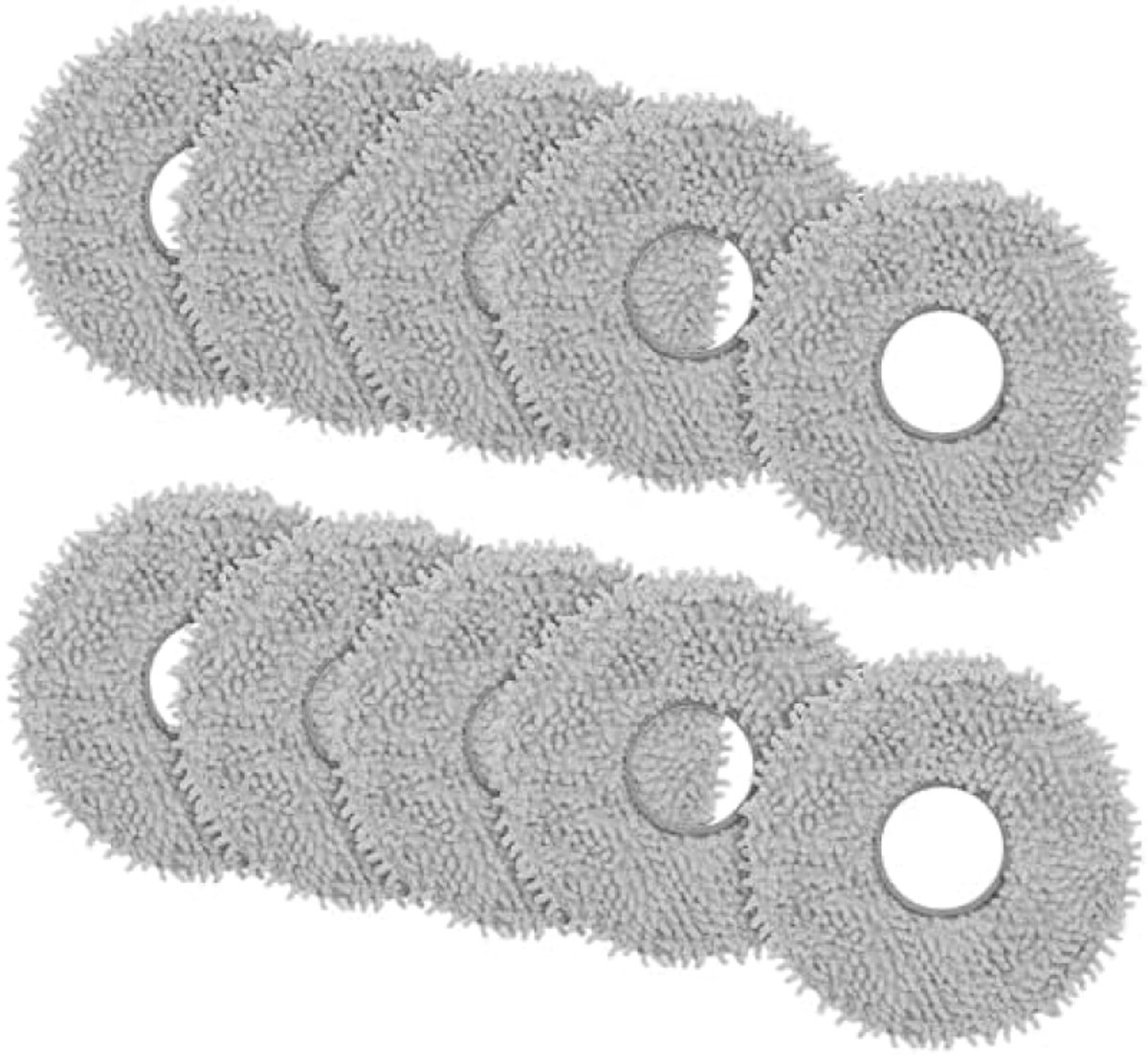 PromoHome 10 stuks microvezel mop pads Geschikt voor Dreame L10s Ultra / L10 Ultra / L20 Ultra / L10s Pro Ultra Heat / X40 Ultra en Xiaomi X10+ / X20+
