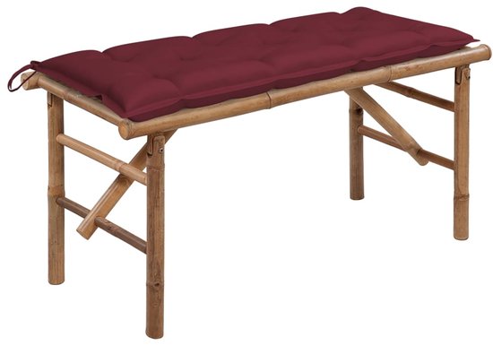 vidaXL de jardin pliable avec kussen 118 cm Bambou