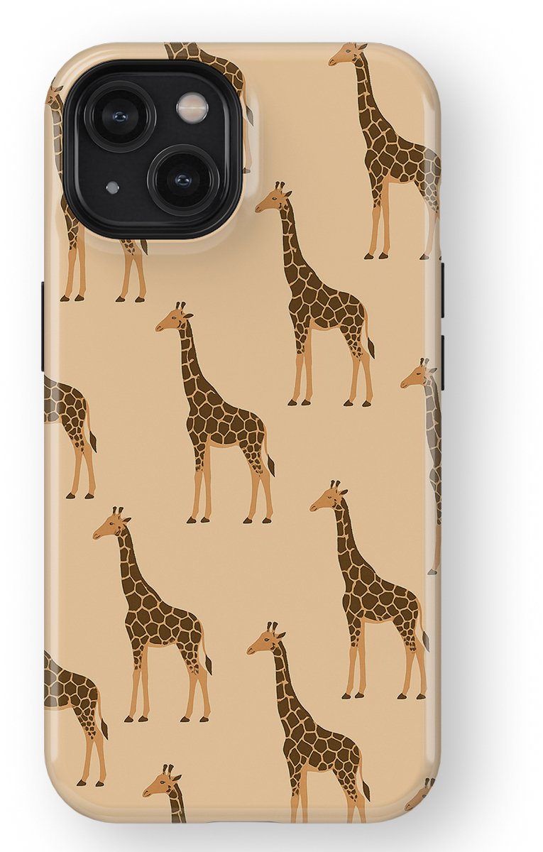 DripCase Luipaard Hoesje geschikt voor iPhone 14 | Backcover met Mag | Hoesje met Dierenprint geschikt voor iPhone 14 Giraffe