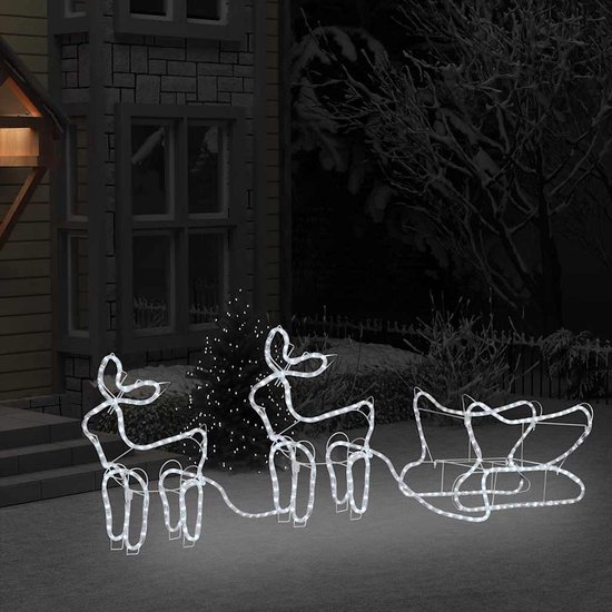 Décoration de Noël d'extérieur Renne et Traîneau 576 LED