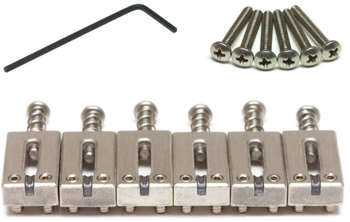 Graph Tech String Saver PG-8000-00 Brushed Steel brugzadels voor ST- en TE-stijl gitaar (set van 6)