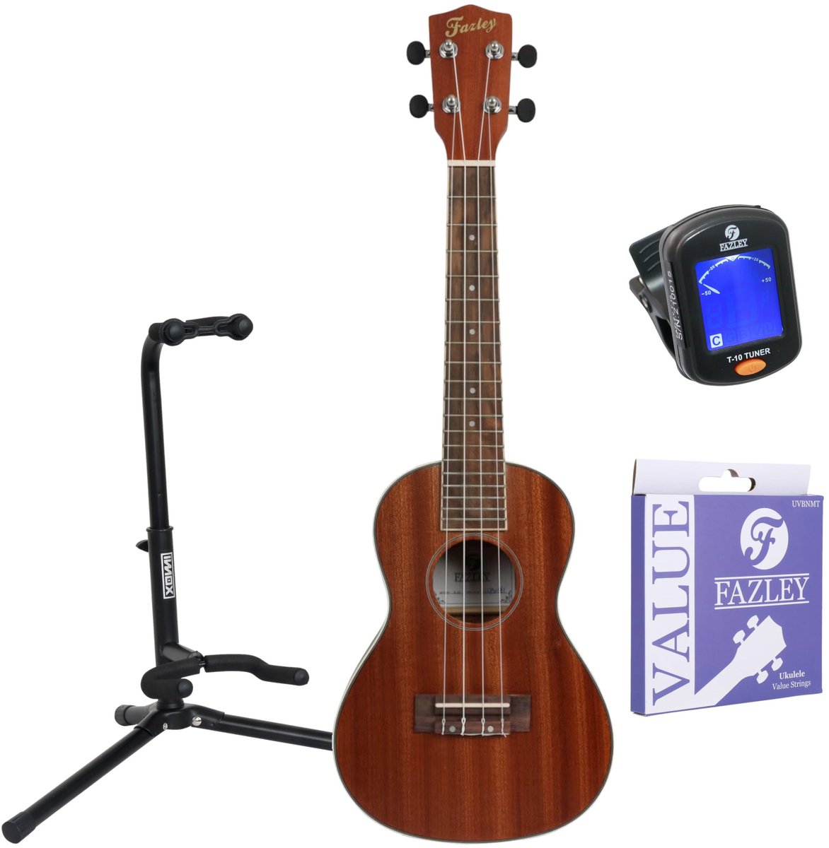 Fazley K23-W concert ukelele starterset