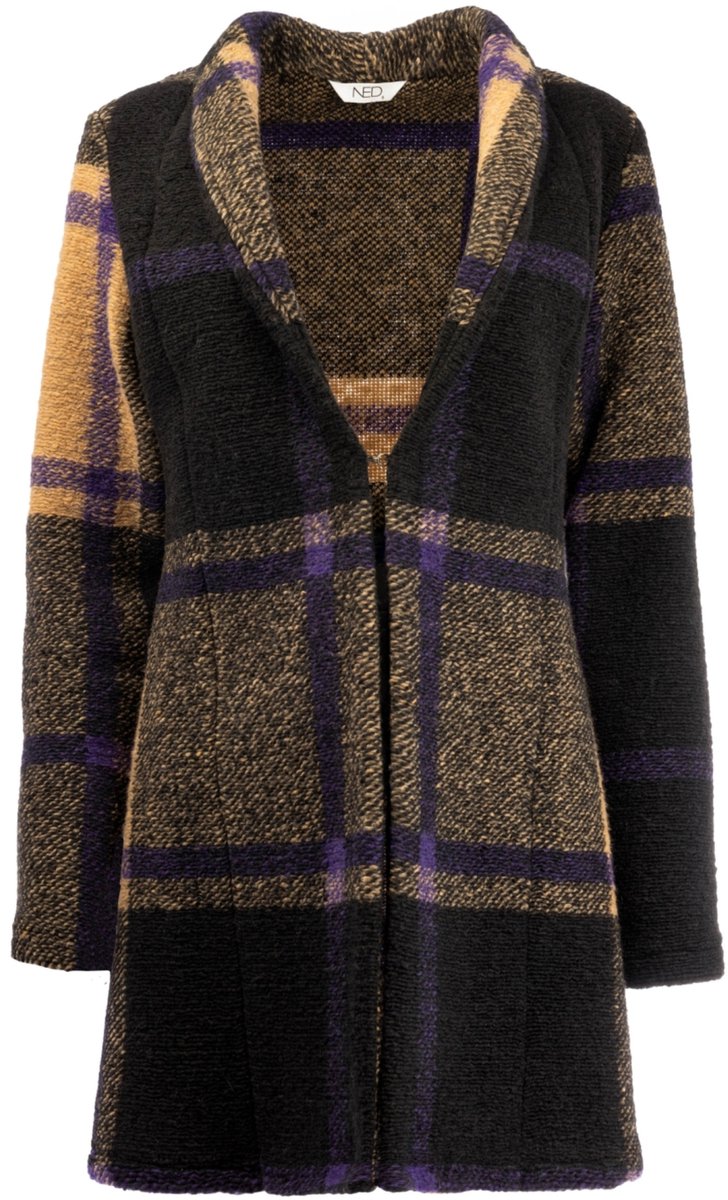 NED Vest Celine Long Ls Purple Sapphire D 25w2 Dc046 02 844 Purple Saphire Dames Maat - M