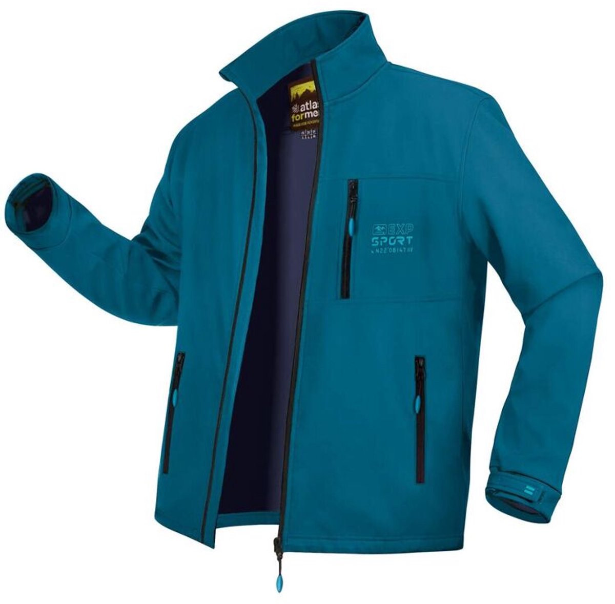 ATLAS FOR MEN - Softshell-jack met microfleece voering - Heren - Verkrijgbaar in grote maten - M
