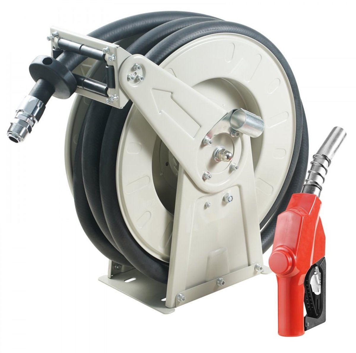 Luchtslanghaspel - Automatisch Oprolbaar - Diameter 19,05 mm - Lengte 15,24 m - Max. 300 PSI (20,7 bar) - Voor perslucht en diesel/kerosine - Werkplaats/Garage