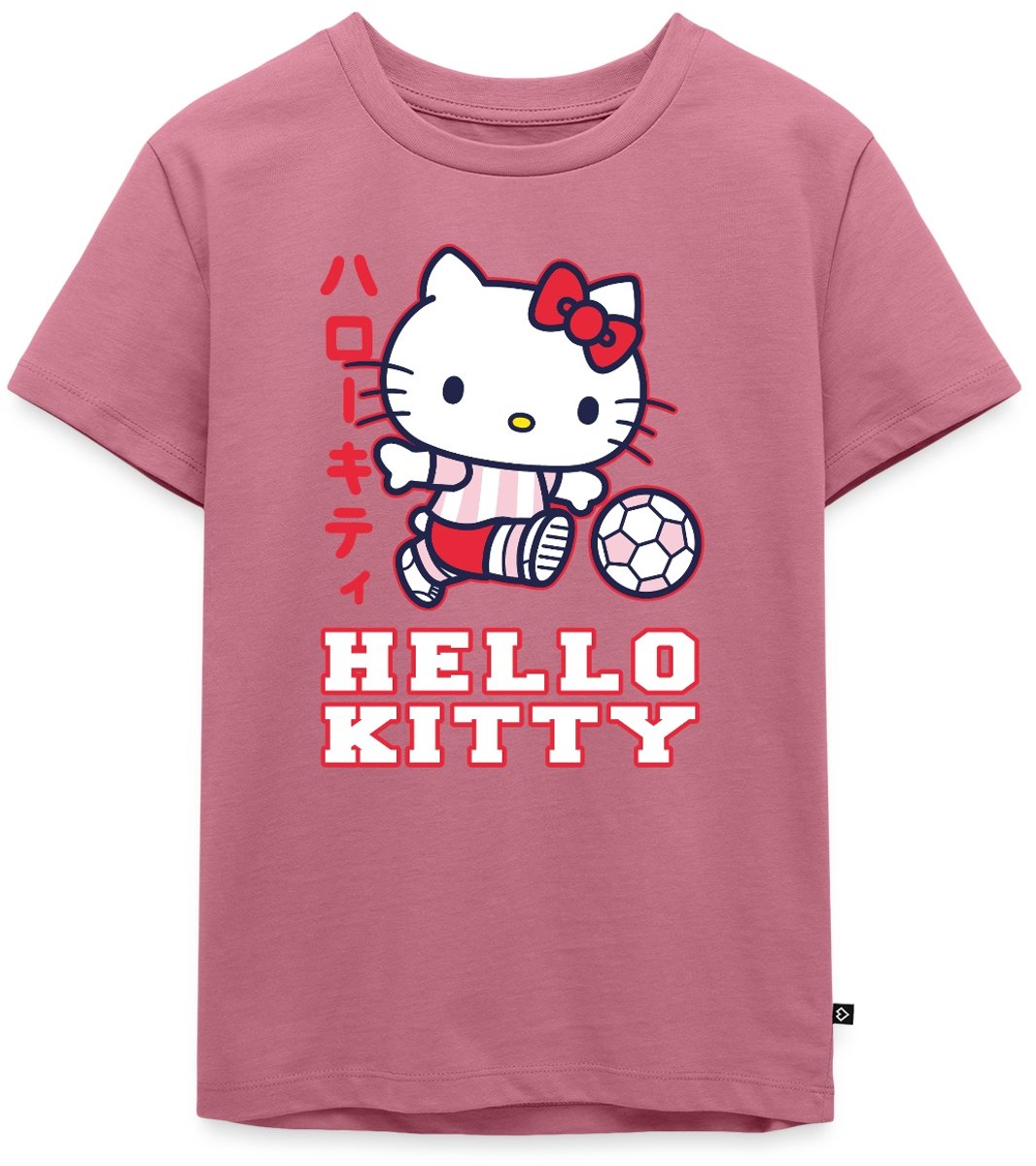 Hello Kitty Speelt Voetbal Premium T Shirt Kinderen