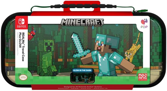 PDP REALMz Travel Case - Nintendo Switch - Minecraft - Glow in the