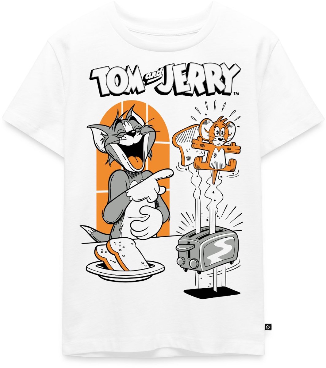 Tom En Jerry Muizen Toost Premium T Shirt Kinderen
