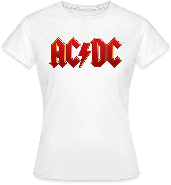 AC/DC Klassiek Logo Met Bliksemschicht T-Shirt Dames | bol