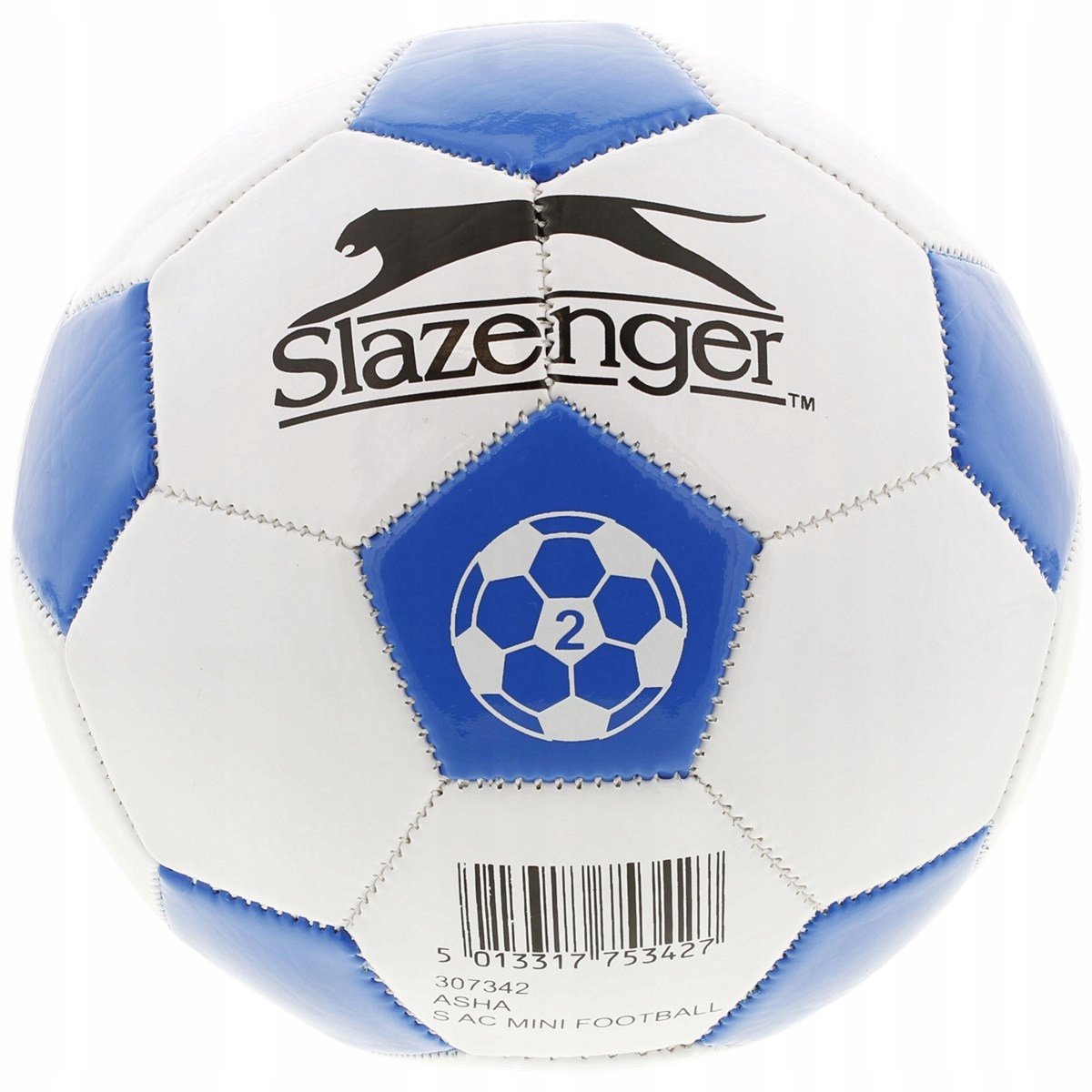 Mini Voetbal Maat 2 - Blauw/Wit, 14 cm PVC, voor Kinderen