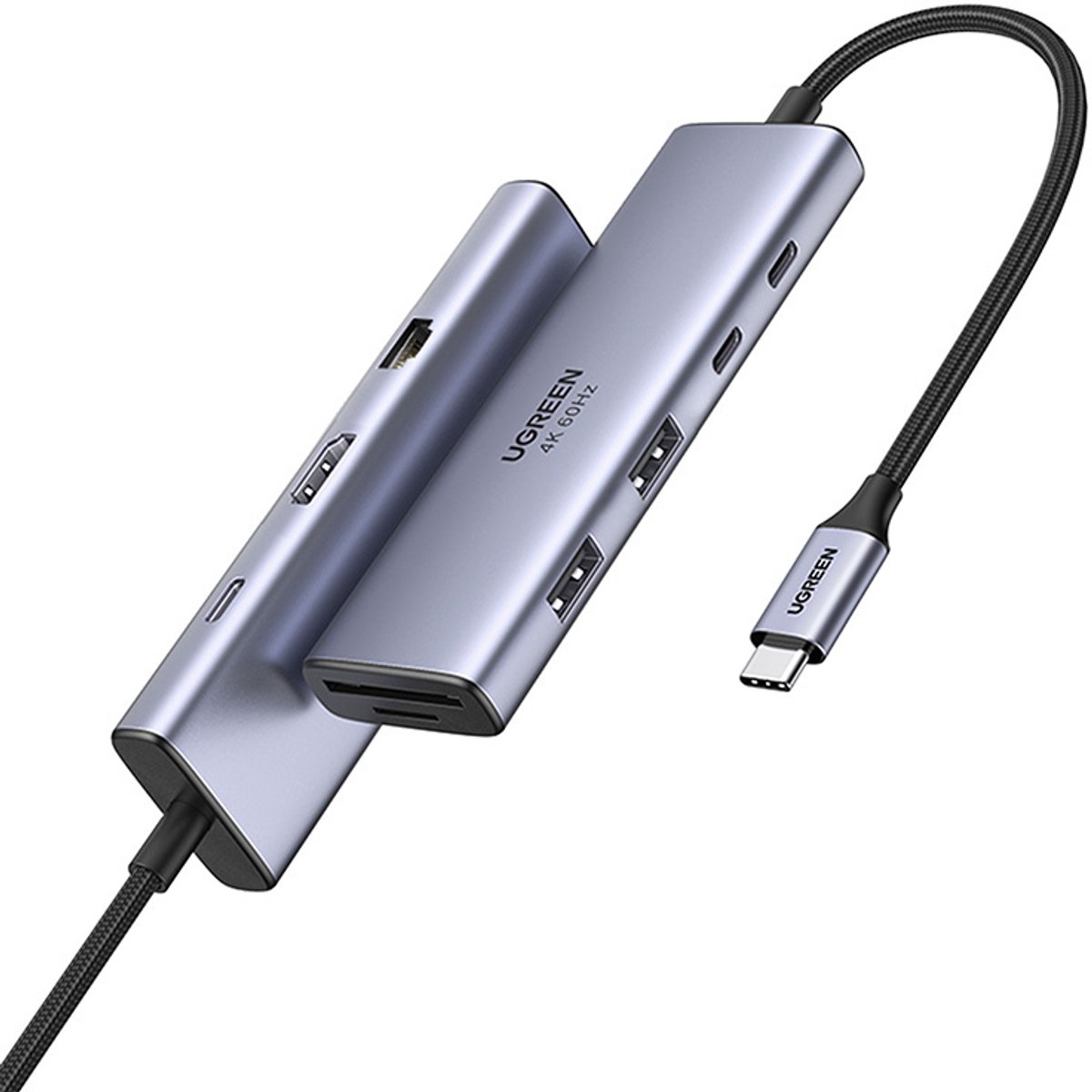 Ugreen Hub Usb-C 3X Usb Hdmi Vga Rj45 Sd/Tf Pd 100W Voor Iphones