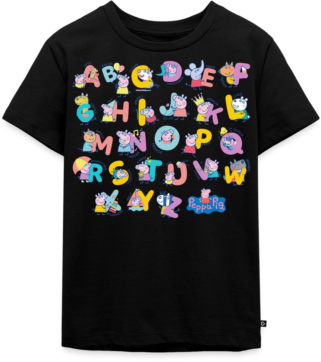 Peppa Pig Ontwerp Alfabet Met Peppa Premium T Shirt Kinderen