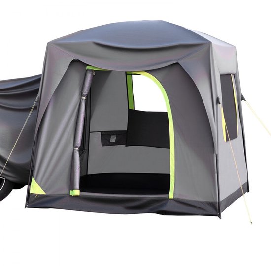 SUV Tent - Achterkleptent voor SUV/Auto - Afmeting 248 x 308 x 230 cm - Waterkolom 2000 mm - Dubbellaags - Capaciteit 5-8 Personen - Ramen Met Gaas - Regenzeil En Draagtas — afbeelding 4