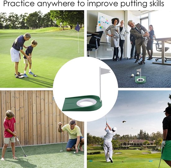 Dailygoods- Golfputtingcup met Verwijderbare Vlag - Golftrainingsmateriaal - Oefenhulp - Lichtgewicht - Duurzaam - Verbeter Nauwkeurigheid - Golftraining van Dailygoods — afbeelding 3