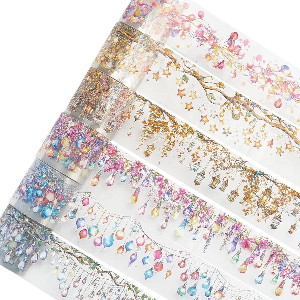 EGoods - Huisdier Plakband voor Scrapbooking en Decoratie - 6 rollen - 4 cm Breed - Transparante Linten Stickers
