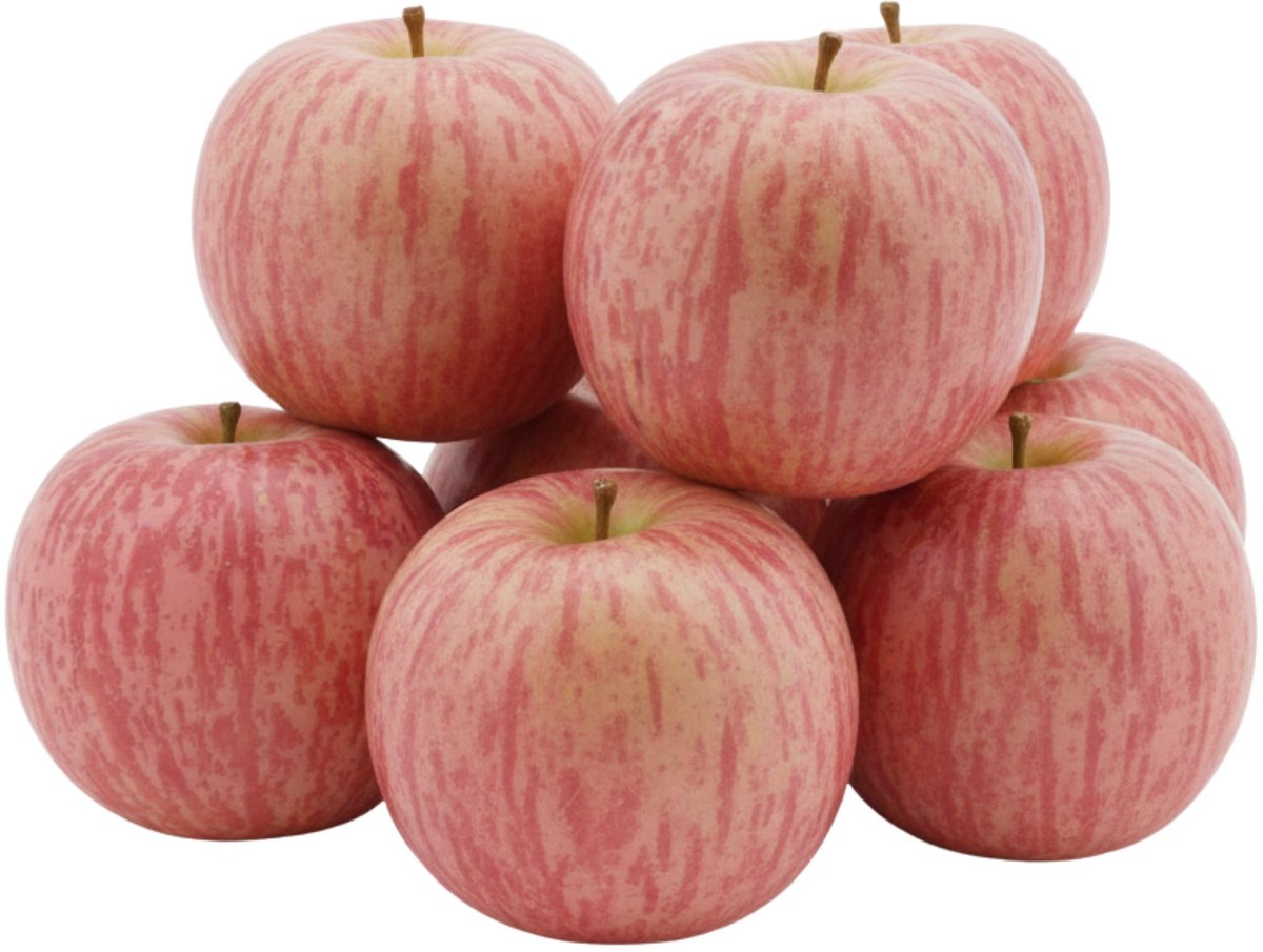 Bellatio Design Kunstfruit decofruit - appels - 6x stuks - ongeveer 9 cm - rood - blush Lichtrood