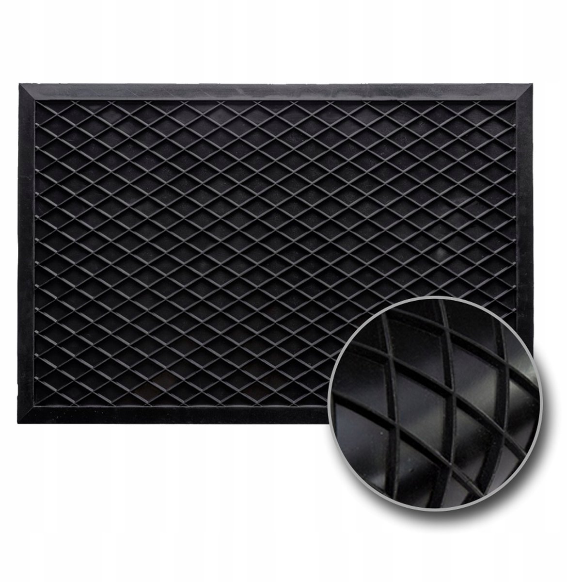OLSZA Markless rubberen deurmat 34x52 cm - antislip en duurzaam Zwart