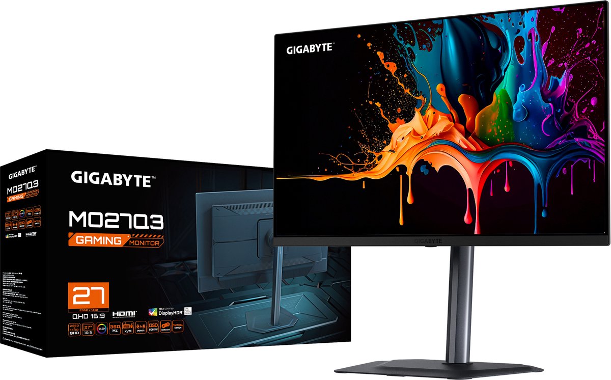 GIGABYTE MO27Q3 Gaming Monitor 27" QD-OLED 2560x1440 - afbeelding 2