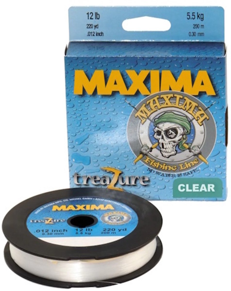 Maxima Maxima Treazure Clear One Shot Monofilament Vislijn â€“ 300 meter 0.40MM / 25LB (11.34KG)