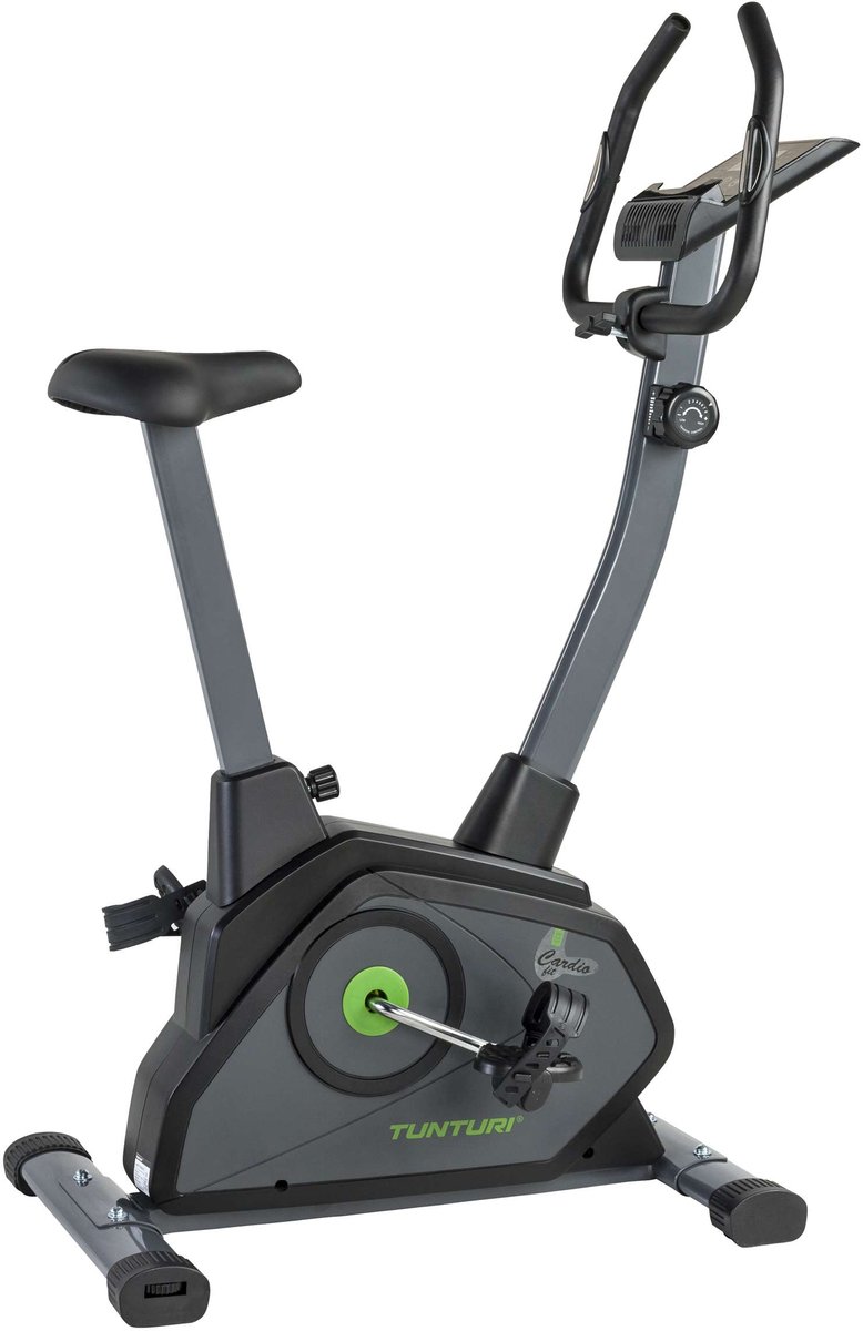 Tunturi Cardio Fit B35 Hometrainer - Fitness fiets met 8 weerstandsniveaus - Voorzien van verstelbaar stuur en transportwielen