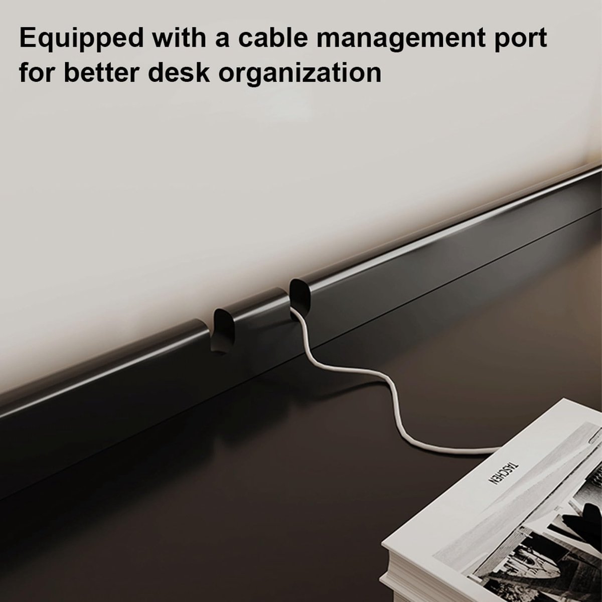 Premium Thuiskantoor/Gaming Bureau "Workspace Pro" - 120 x 60 x 75 cm, Zwart, met Kabelmanagement & $18 \text{mm}$ Multiplex Blad | Novihome