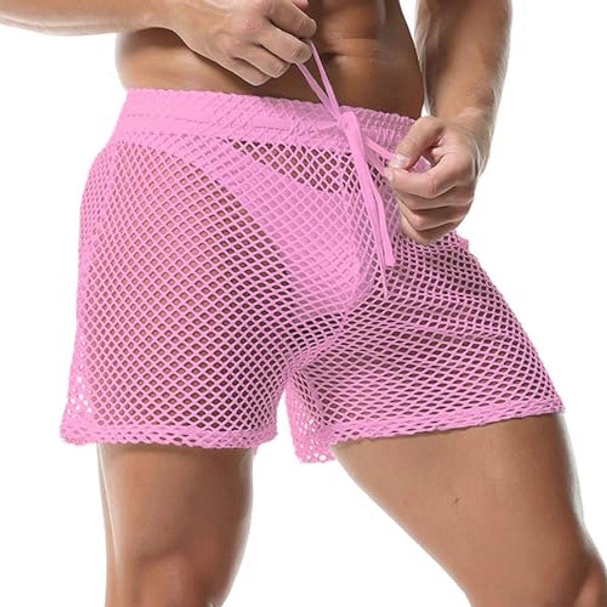 Ademende Boxershorts voor Heren met Trekkoord - Comfortabele en Sexy Casual Shorts