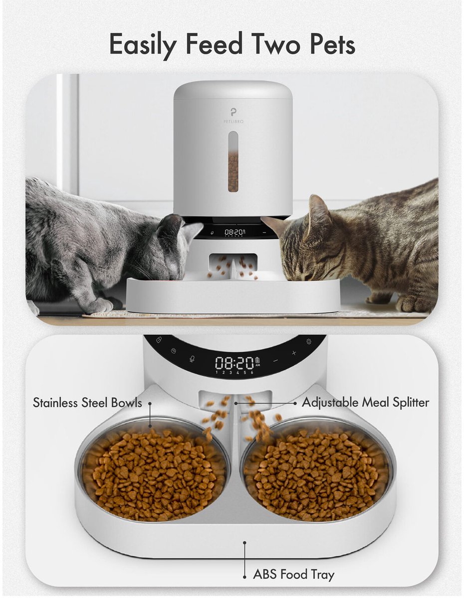 Automatische droogvoerdispenser Petlibro Granary Zwart
