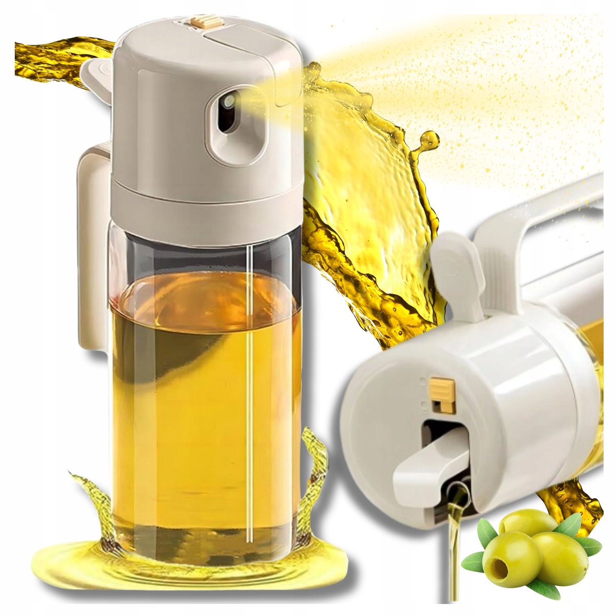 Glazen Olie & Azijn Spray Dispenser 550ml - Gezond Koken