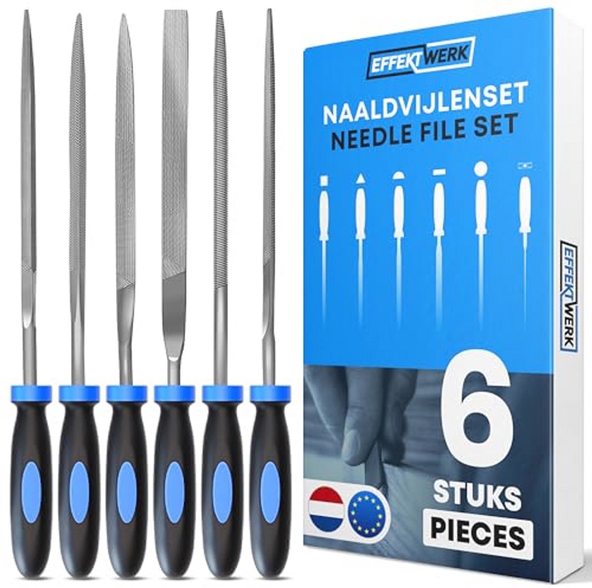 Naaldvijlenset - 6 stuks - Minivijlenset voor Hout, Metaal en Kunststof - Compacte Vijlenset