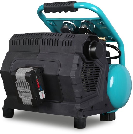 Accu compressor geluidsarm olievrij ketel 6 L 120 L/min 8 bar 18 V Aircraft AIRBOY SIL111 AS OFE — afbeelding 3