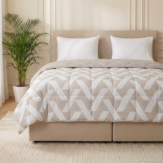 Dekbed Zonder Overtrek Diamond Creme/Kaki